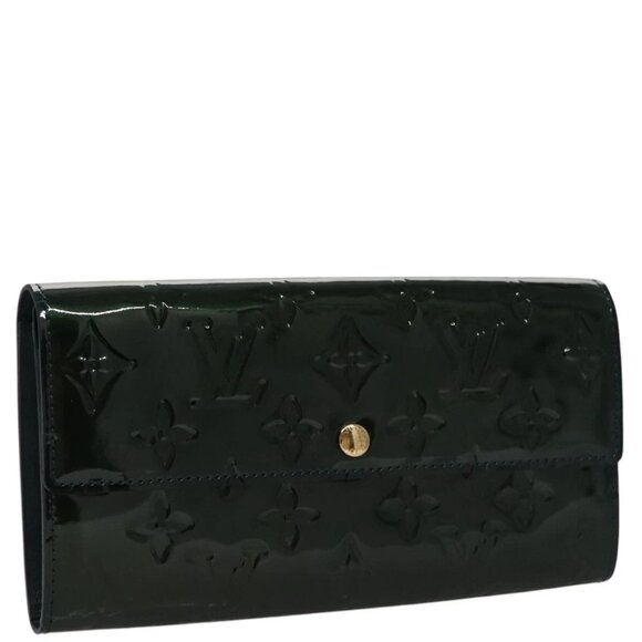 LOUIS VUITTON Vernis Portefeiulle Sarah Long Wallet Bluenuit - Picture 10 of 16